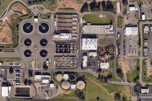 Dry Creek Wastewater Treatment Plant aerial