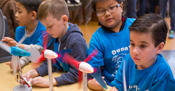 Kids participating in a Roseville Recreation program