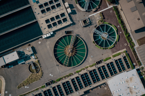Barton Road Water Treatment Plant aerial