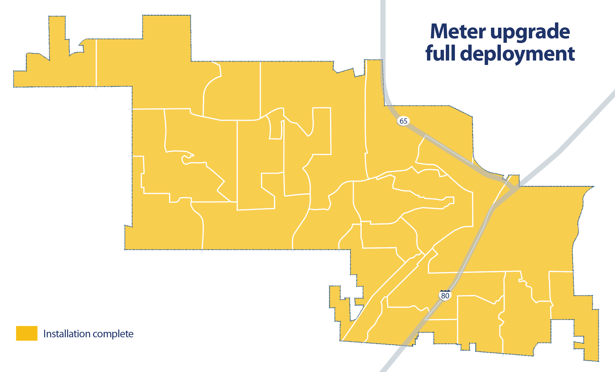 Meter upgrade project map (Complete)