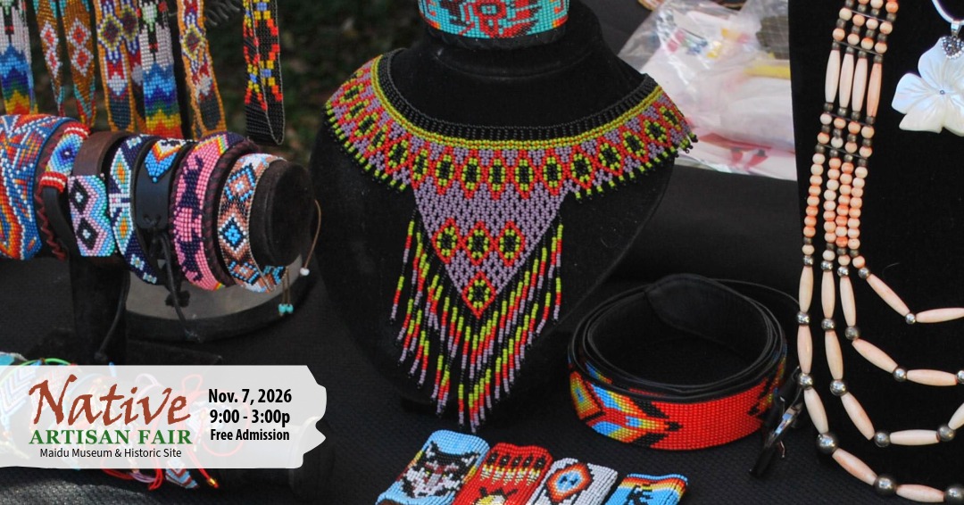 A variety of Native American beaded jewelry.